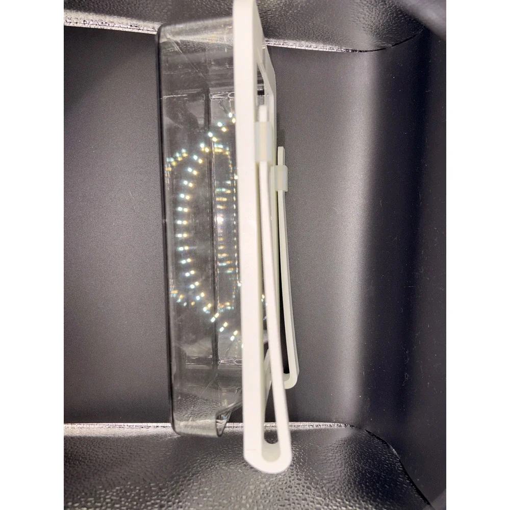 Adjustable Refrigerator Drawer Organizer Clear Plastic Hanging Storage Bin White